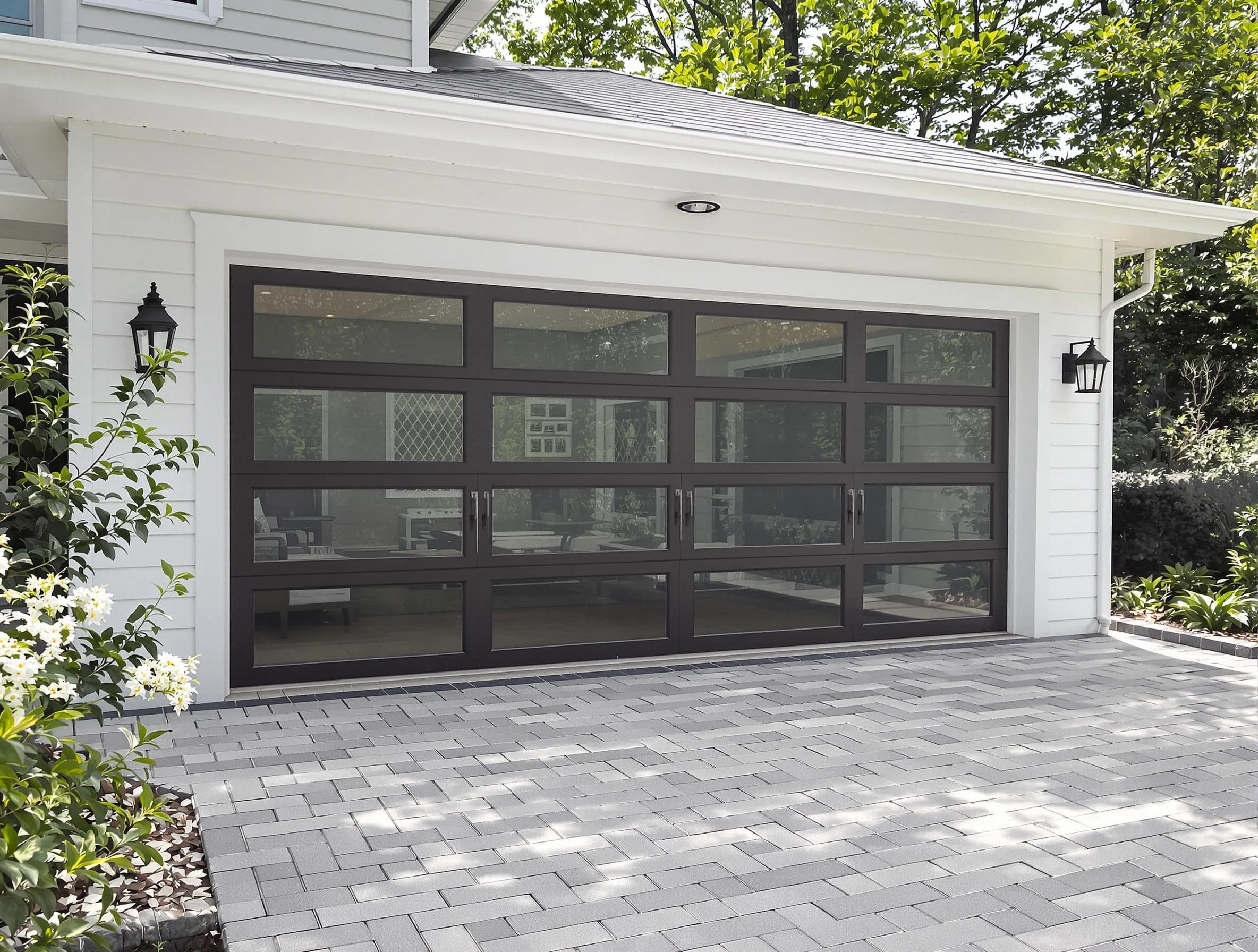 Perth Amboy Garage Door Repair design specialist presenting custom garage door options to Perth Amboy homeowner