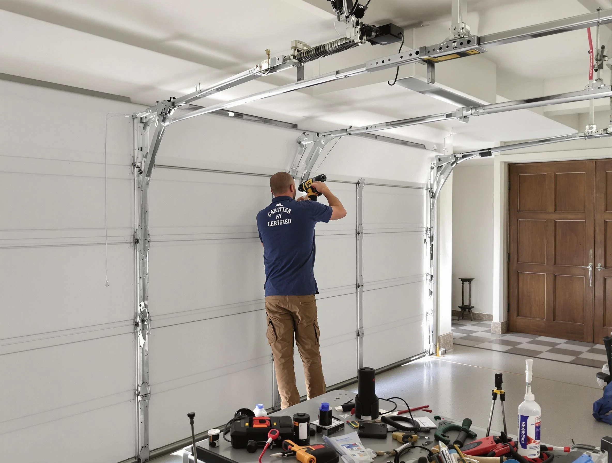 Perth Amboy Garage Door Repair certified technician performing precision garage door repair in Perth Amboy