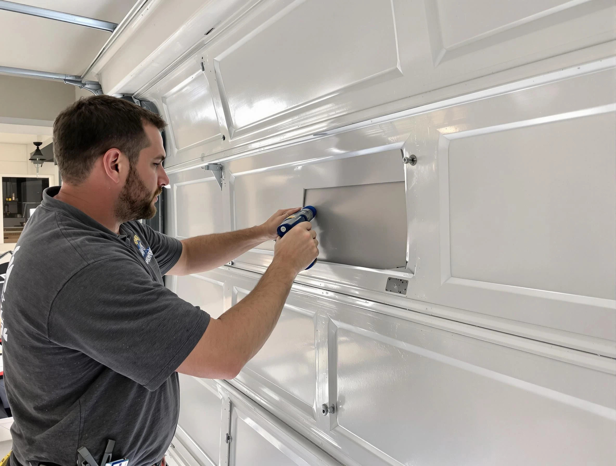 Garage door panel repair by Perth Amboy Garage Door Repair in Perth Amboy