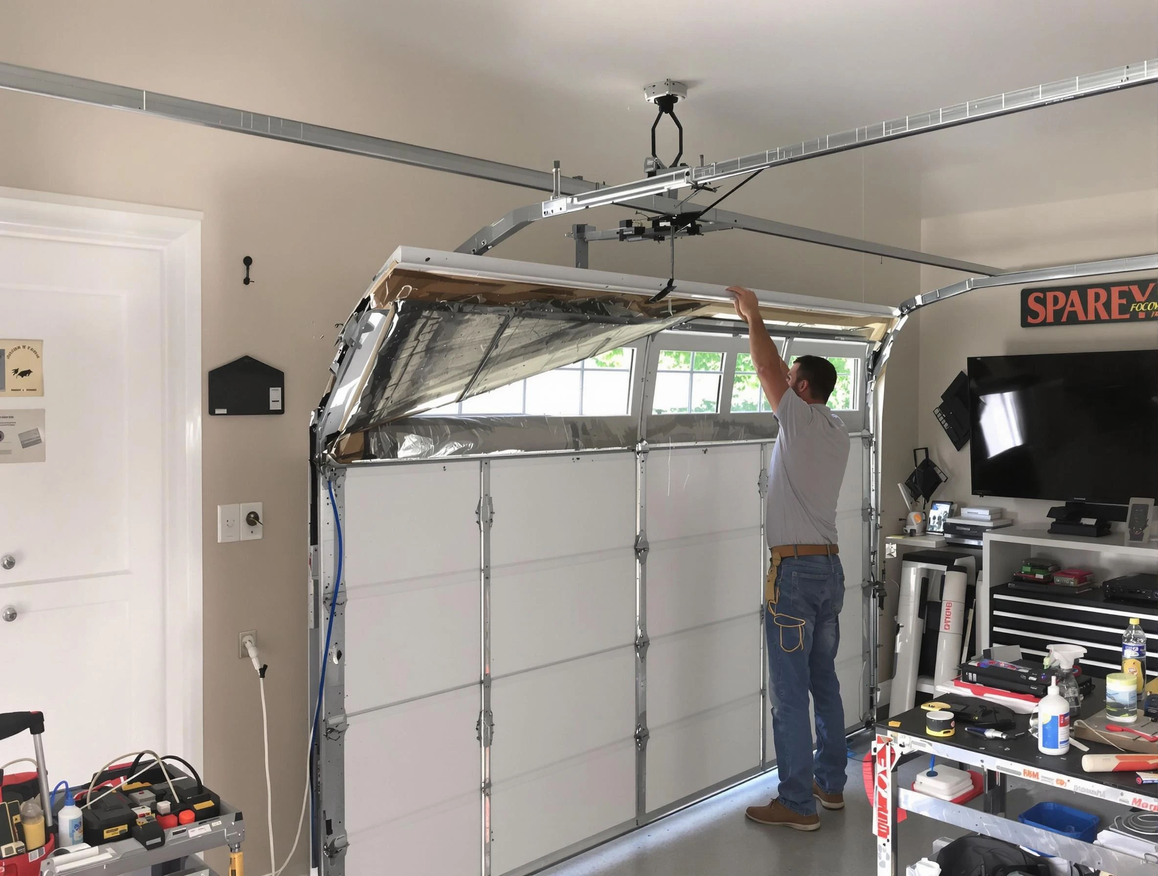 Garage door section replacement by Perth Amboy Garage Door Repair in Perth Amboy